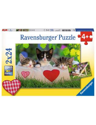 Puzzles 2x24 p - Chatons au repos