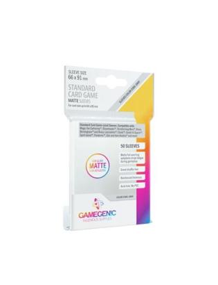 GAMEGENIC - MATTE STANDARD CARD GAME SLEEVES 66 X 91 MM - CLEAR (50 SLEEVES)