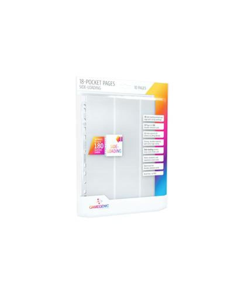 GAMEGENIC - SIDELOADING 18-POCKET PAGES 10 PCS PACK WHITE