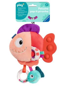 Play+ Peluche pop-it piranha rouge