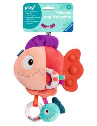 Play+ Peluche pop-it piranha rouge