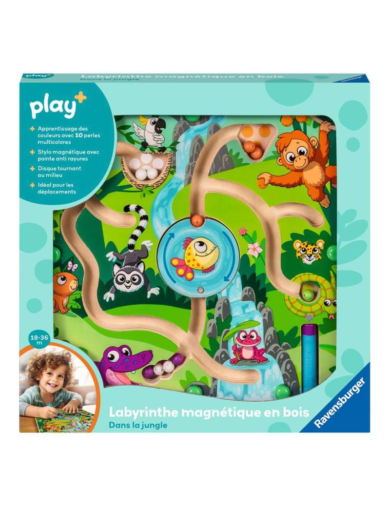 Play+ Labyrinthe magnétique en bois: Dan