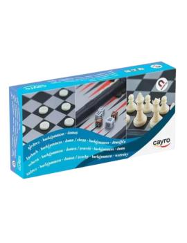 3 Jeux Magnétique : Échecs, Dames Et Backgammon