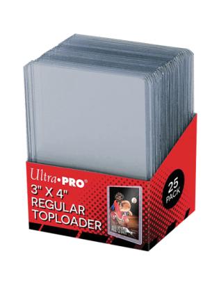 ULTRA PRO : 25 TOPLOADER REGULAR TRANSPARENTS