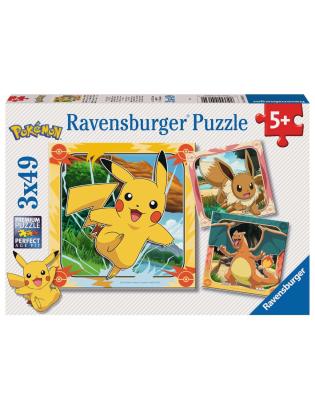 Pikachu, Dracaufeu et Evoli