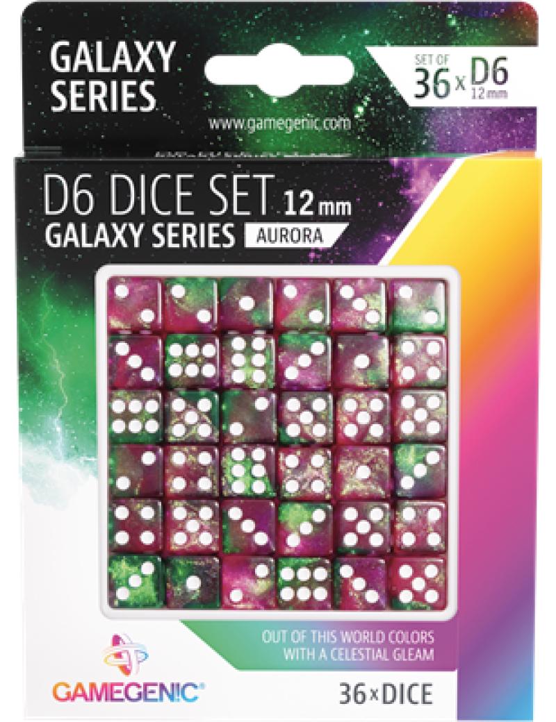 GALAXY SERIES -AURORA- SET DE 36 DÉS DE 6 - 12MM
