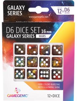 GALAXY SERIES -MARS- SET DE 12 DÉS DE 6 - 16MM