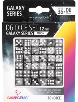GALAXY SERIES -MOON- SET DE 36 DÉS DE 6 - 12MM