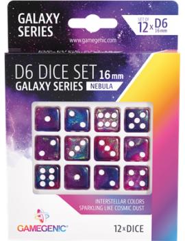 GALAXY SERIES -NEBULA- SET DE 12 DÉS DE 6 - 16MM
