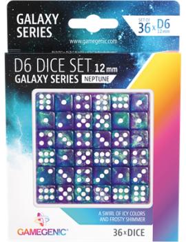 GALAXY SERIES -NEPTUNE- SET DE 36 DÉS DE 6 - 12MM