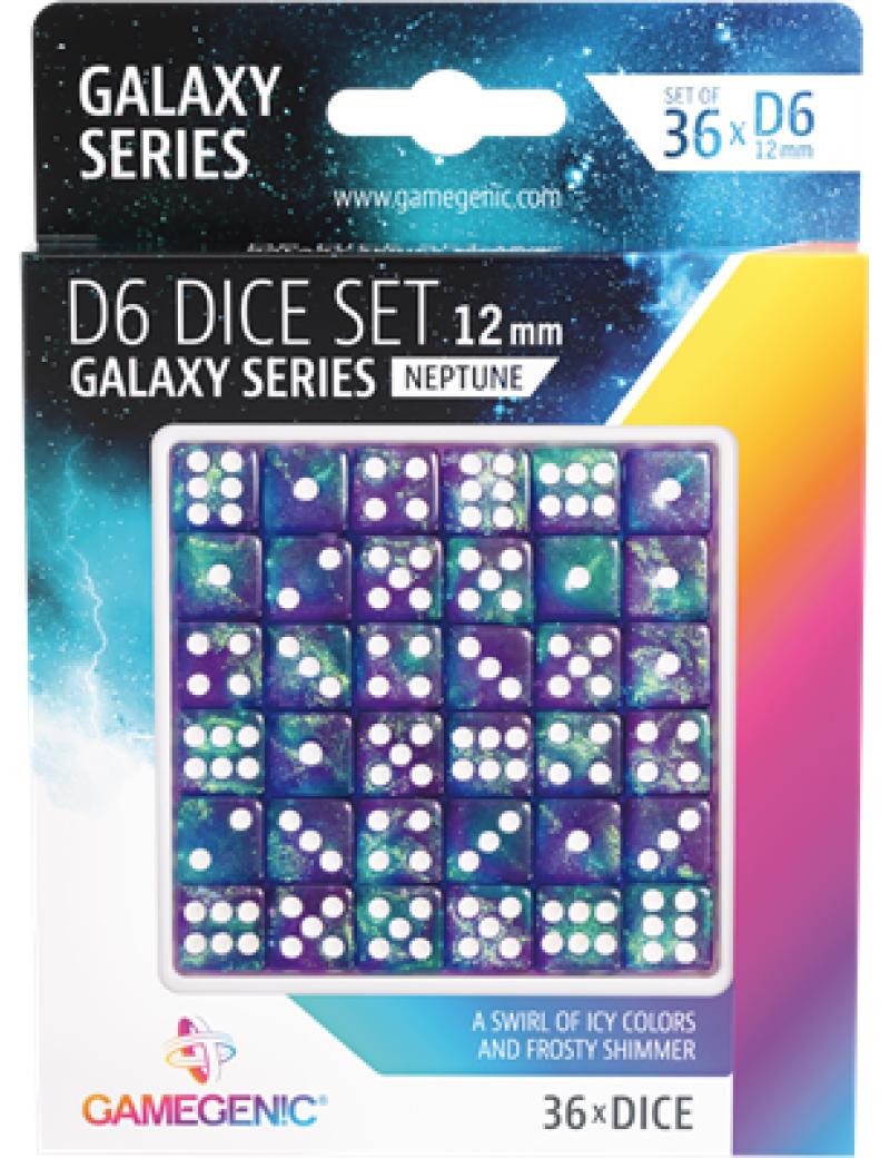 GALAXY SERIES -NEPTUNE- SET DE 36 DÉS DE 6 - 12MM