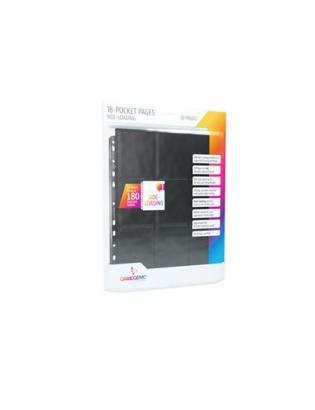 GAMEGENIC - SIDELOADING 18-POCKET PAGES 10 PCS PACK BLACK