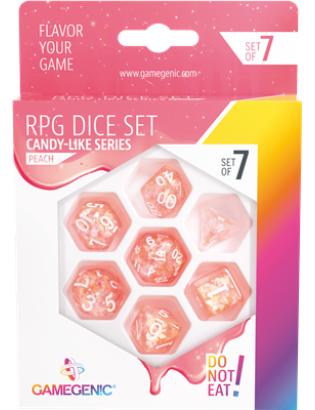 Candy-like Series -Peach- Set de 7 Dés JDR