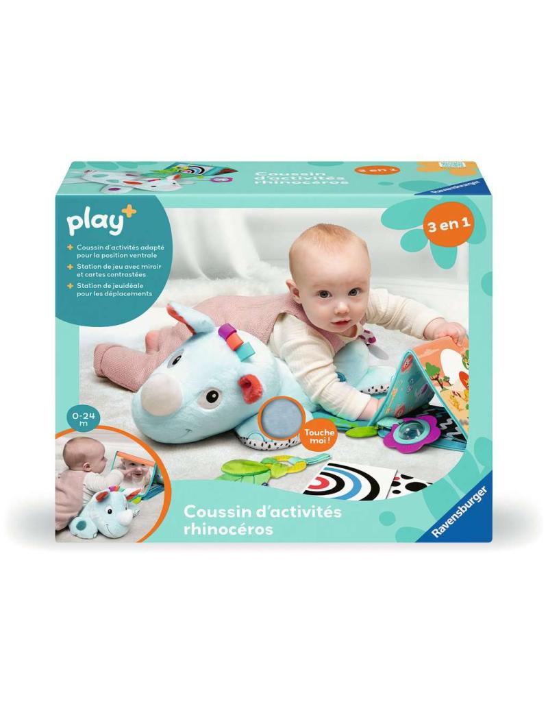 Play+ Coussin d'activités rhinocéros
